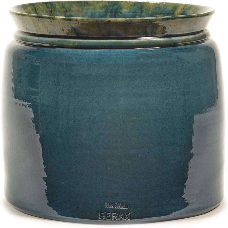 Serax Bloempot Reactive Blue Blauw-Donker Blauw D 30 cm H 26 cm Opening 24 cm