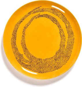 Serax Feast by Ottolenghi Bord L 26x26cm Sunny Yellow Swirl-D