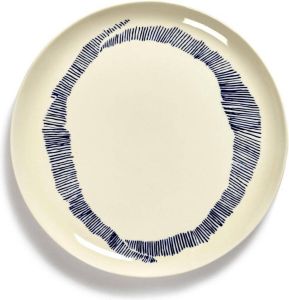 Serax Feast by Ottolenghi Bord L 26x26cm wit Swirl-Stripes bl