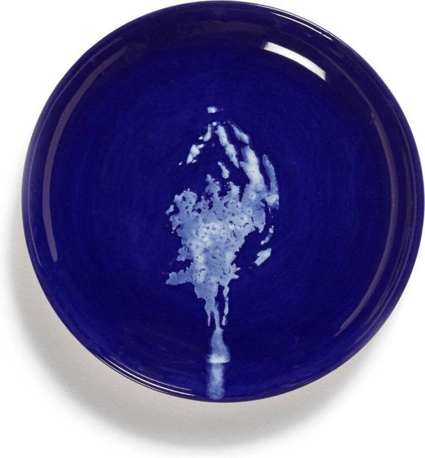 Serax Feast By Ottolenghi Gebaksbordje Ø16 Dark Blue Artichoke White