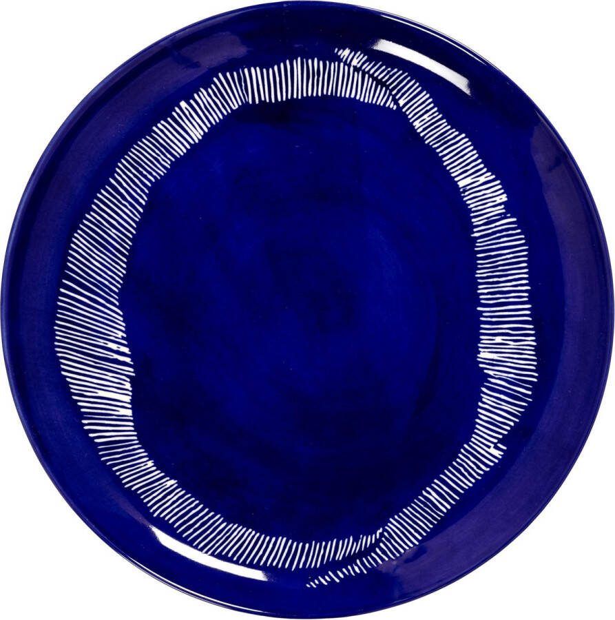Serax Feast By Ottolenghi Dinerbord Ø26.5 Dark Blue Stripes White