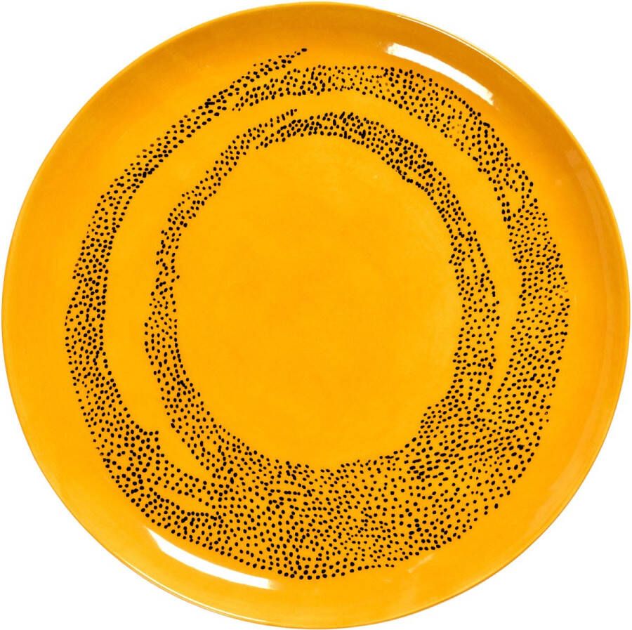 Serax Feast by Ottolenghi Bord L 26x26cm Sunny Yellow Swirl-D