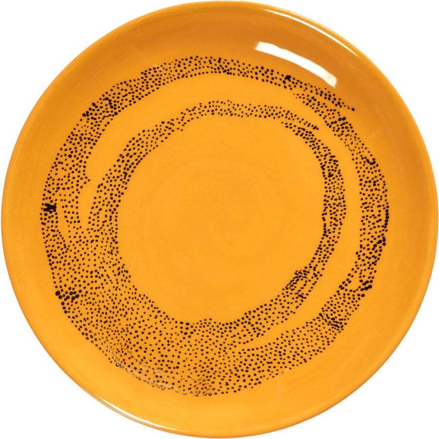 Serax Feast By Ottolenghi Gebaksbordje Ø16 Yellow Dots Black