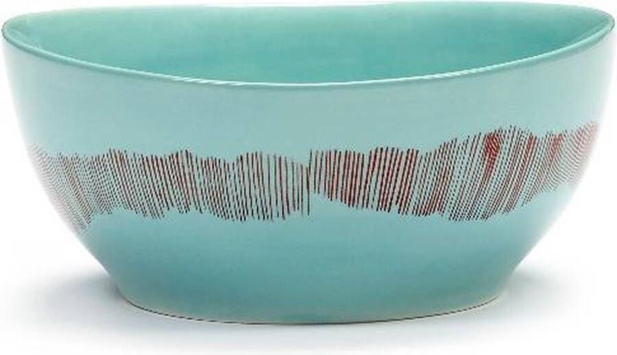 Serax Feast by Ottolenghi Kom S 15x15cm Azure Swirl-Stripes r