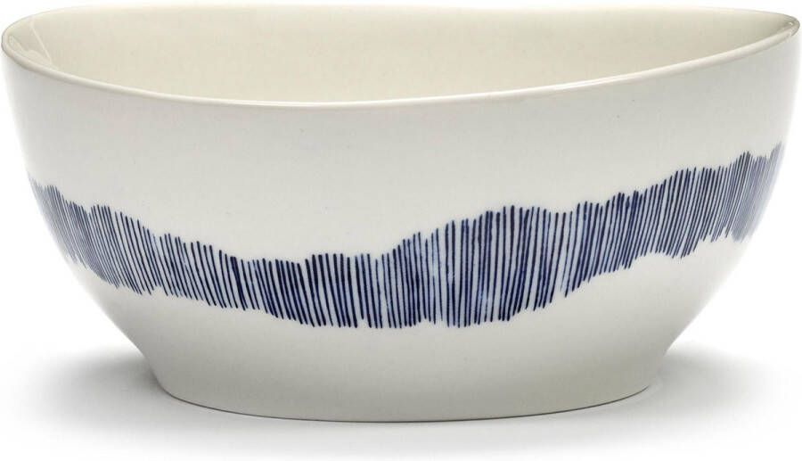 Serax Feast by Ottolenghi Kom S 15x15cm wit Swirl-Stripes bla