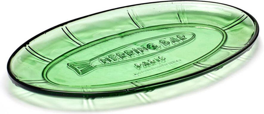 Serax P. Navone Fish & Fish ovale schaal transparant groen