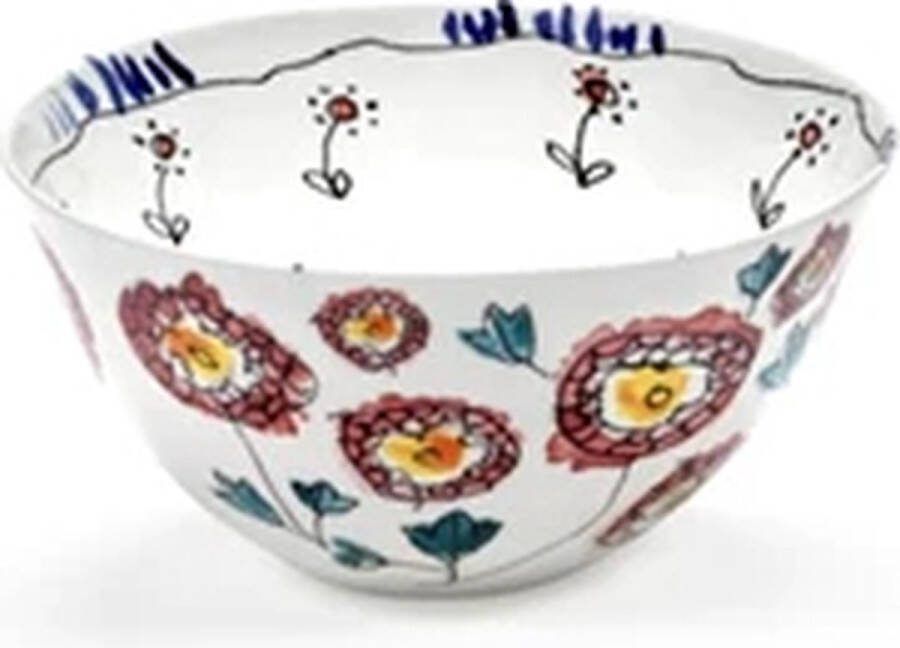 Serax Marni Midnight Flowers Anemone Milk bowl D18cm H9.5cm rood blauw