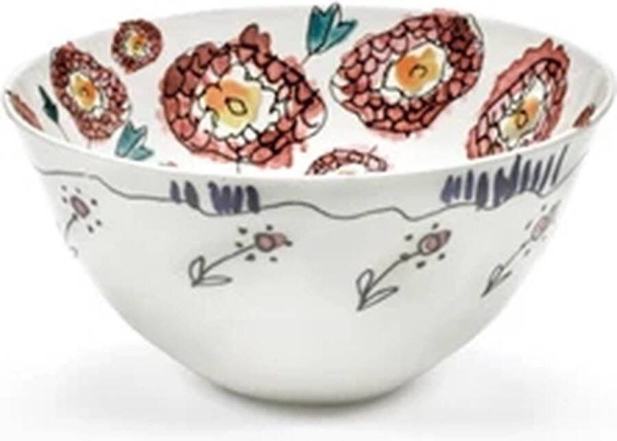 Serax Marni Midnight Flowers Anemone Milk bowl slakom D22cm H11.5cm rood blauw