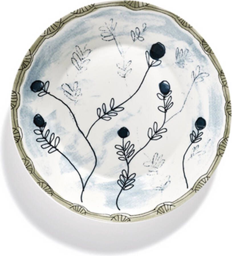 Serax MARNI Midnightflowers diep bord L Mirtillo Tea 26 cm set van 2