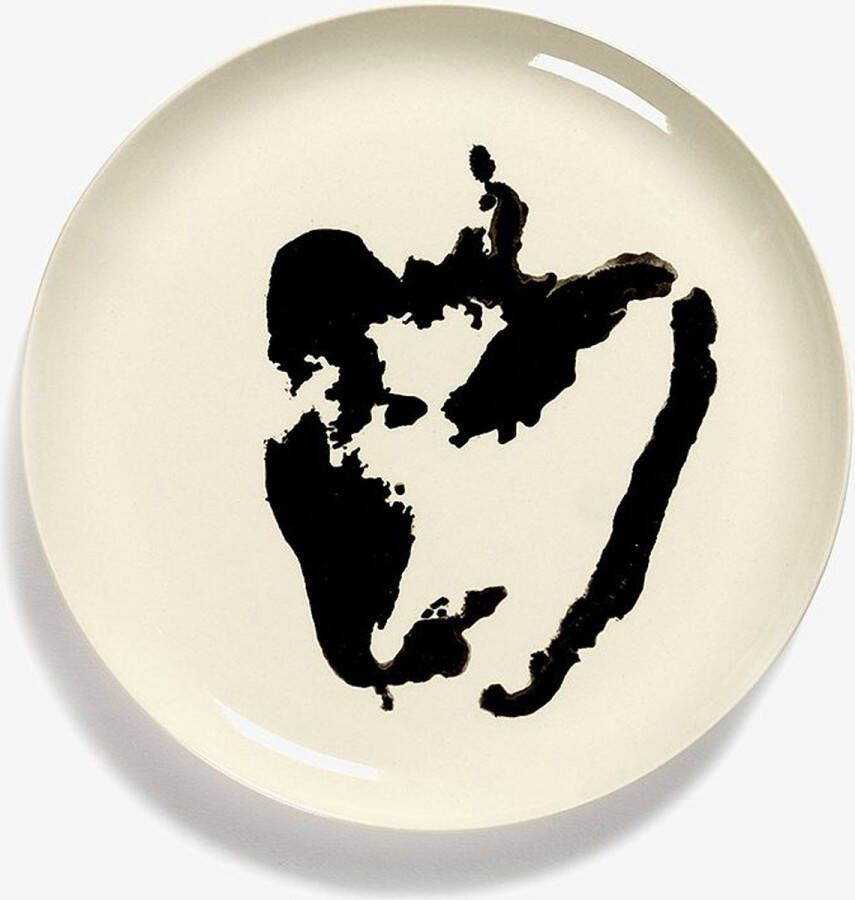 Serax Ottolenghi White Pepper Black Feast Bord Rond 26 5 cm Steengoed L set van 2