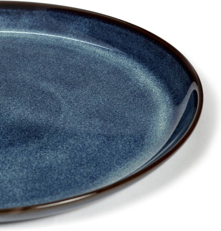 Serax PASCALE NAESSENS BORD OPSTAANDE RAND M DONKERBLAUW GEGLAZUURD PURE D 23.5 H 1.8 (4 STUKS)