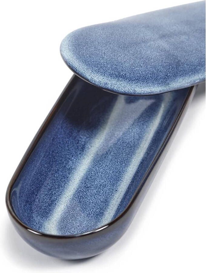 Serax Pascale Naessens Pure schaal met deksel 24.5x8.5cm H5cm donkerblauw