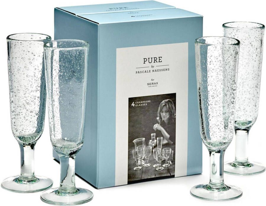 Serax Pure Set van 4 champagne glazen Pascale Naessens 150ml