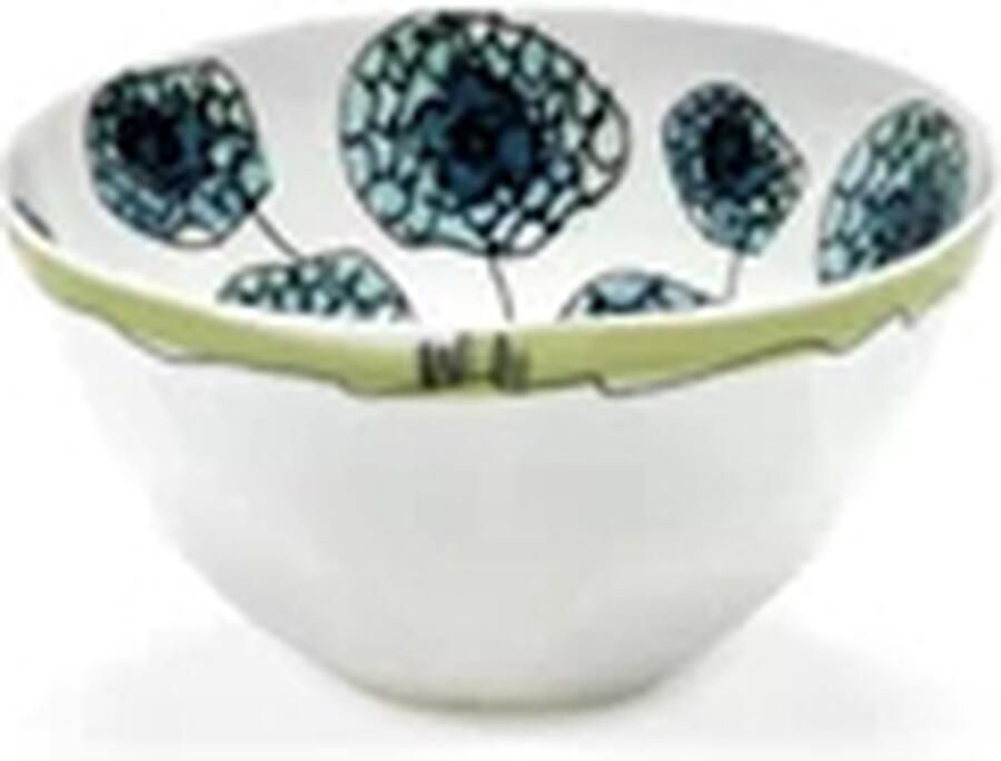 Serax Marni Midnight Flowers Anemone Vaniglia bowl D12cm H6cm groen blauw