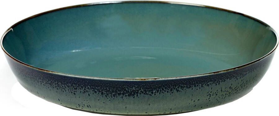 Anita Le Grelle voor Serax Terres de Rêves diep bord smokeyblue darkblue 21 cm