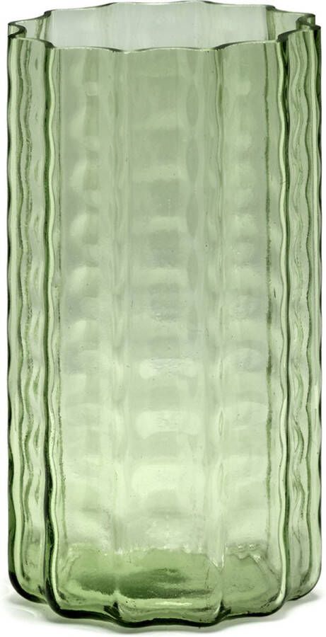 Serax " Vaas Green Wave Groen D 12 cm H 21 cm"