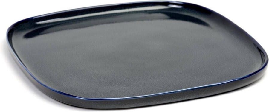 Serax Terres De Rêves serveerschaal (Hoogte: 1 cm Kleur: donkerblauw)
