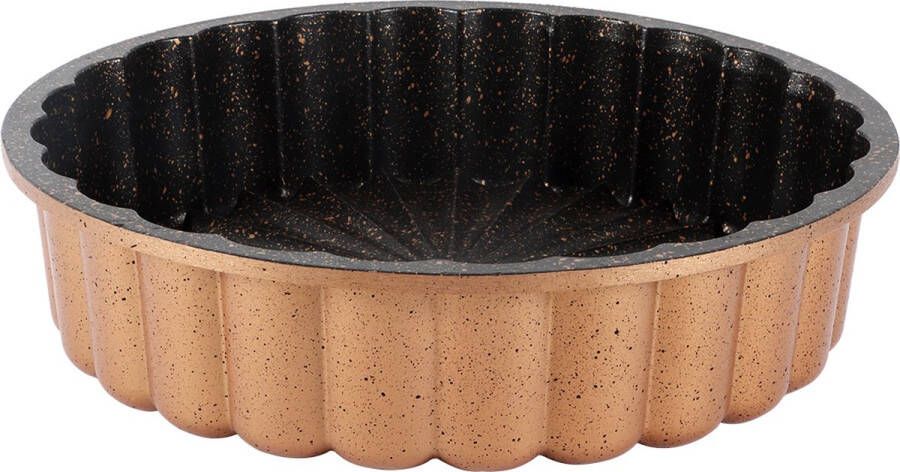 Serenk Fun Cooking Bakvorm Tulband Bakvorm met Anti-aanbak Laag Taartvorm Springvorm Goud 28 cm