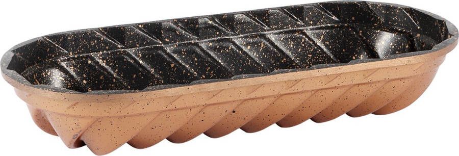 Serenk Fun Cooking Broodbakvorm Rechthoekige Bakvorm met Anti-aanbak Laag Taartvorm Broodvorm Broodbakschaal Goud 34 x 14 cm