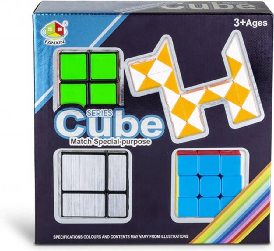 Series Cube Speed Cube Set 4 in 1 Magic Cubes Cadeauset Puzzel Kubus Breinbrekers Ruubiks Cube