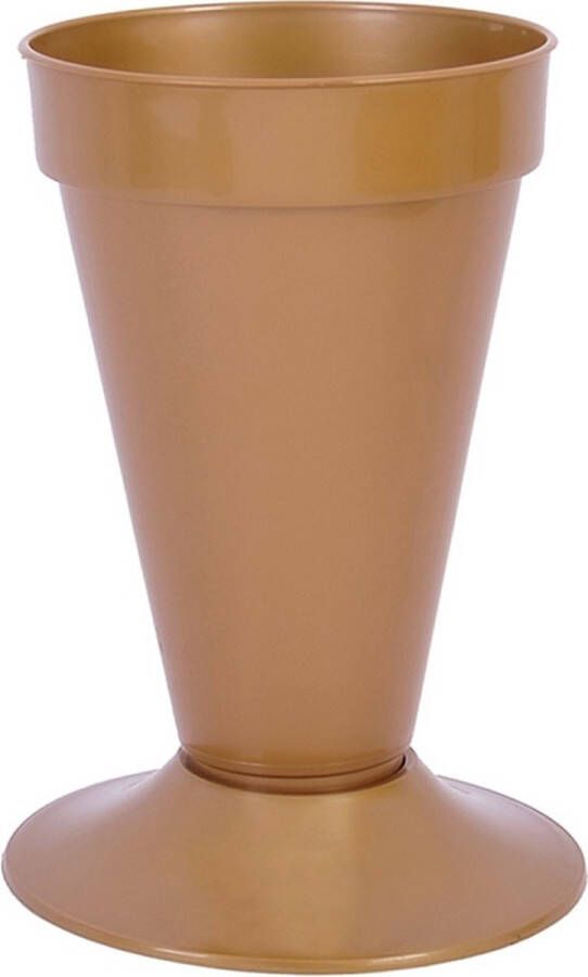 Serinova 2 Stuks Gouden onbreekbare kunststof vaas in outdoor snijbloemen droogbloemen
