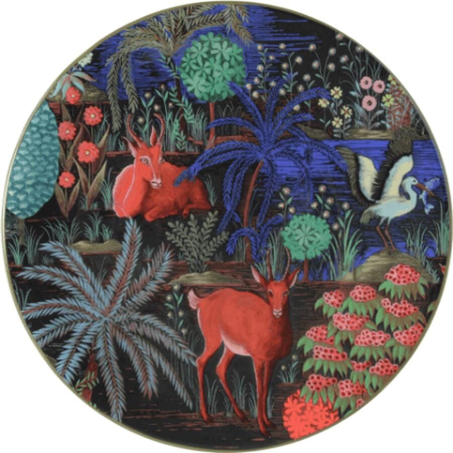 SERVIEZEN GIEN FRANCE Le Jardin du Palais Ontbijtbord Antilope 22cm