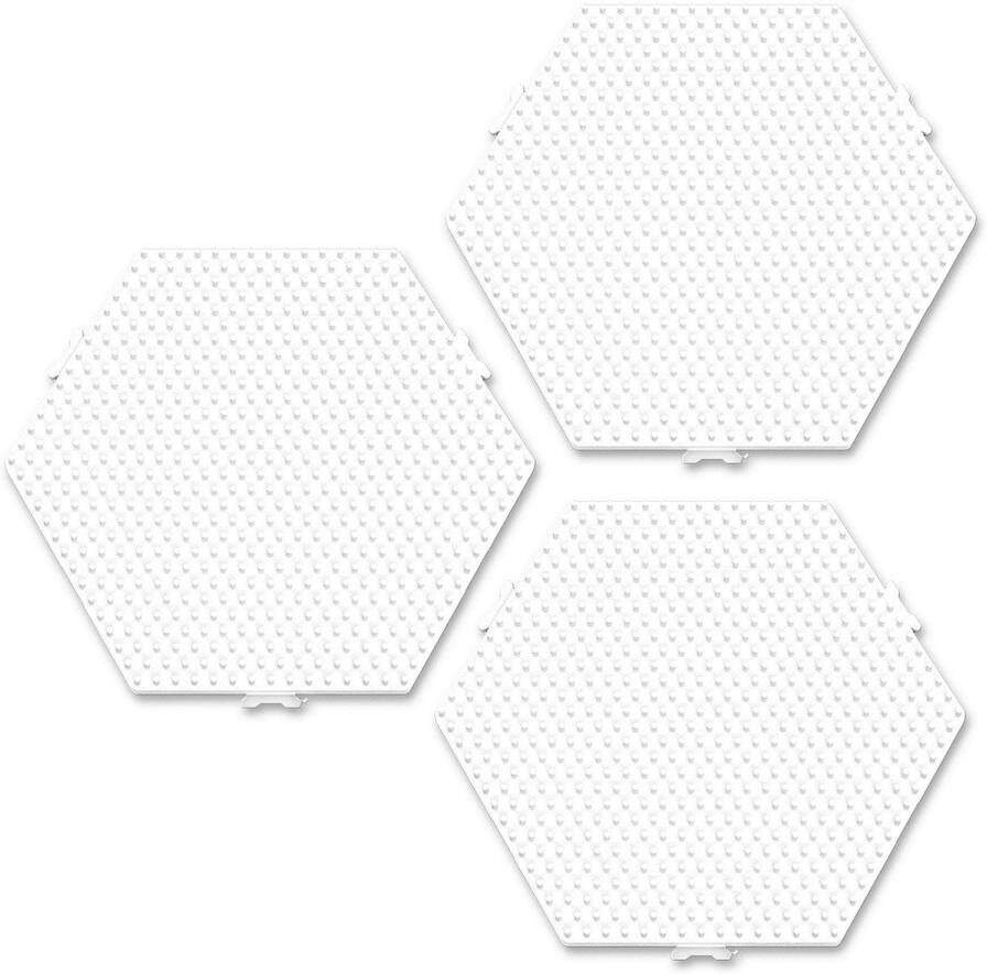 SES Beedz Strijkkralen legbord grondplaat hexagon zeshoek koppelbaar 3 stuks