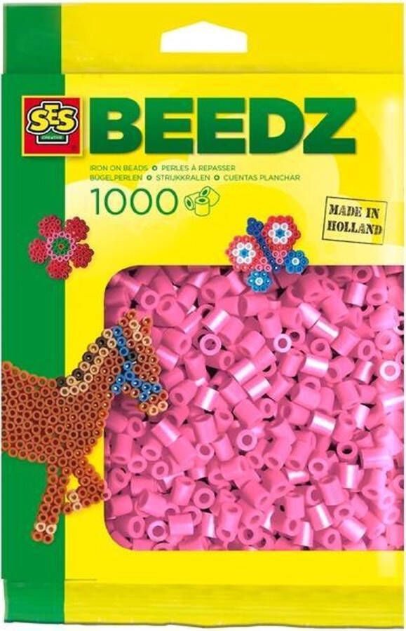 SES Beedz Strijkkralen Roze 1000 stuks PVC vrij strijkparels