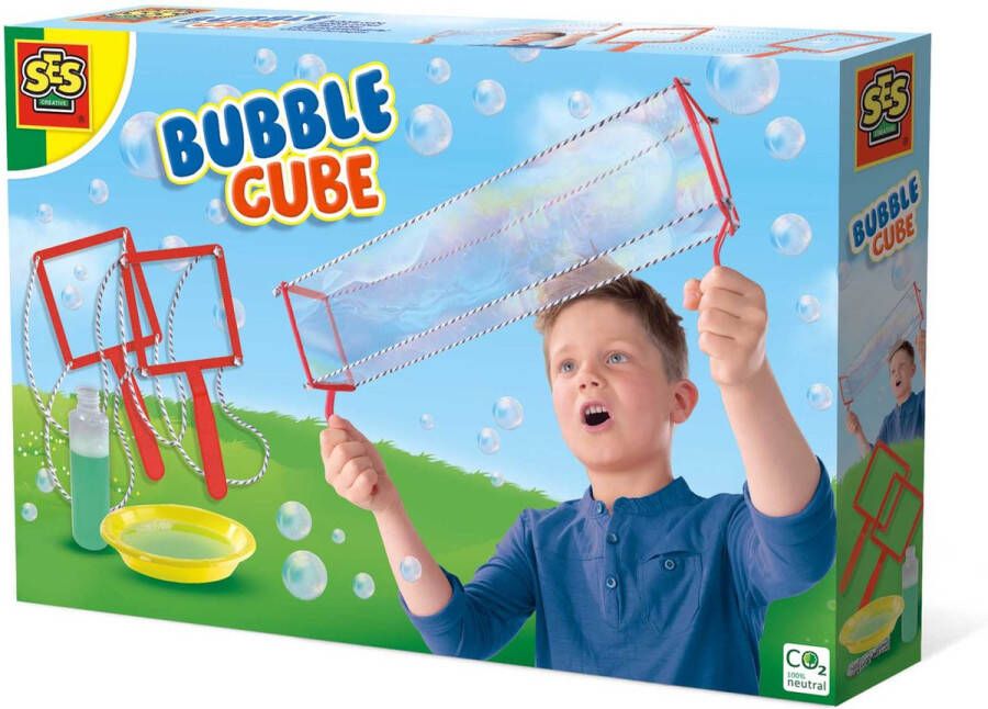 SES Bubble kubus bellenblaas voor vierkante bellen inclusief bord en bellenblaassop