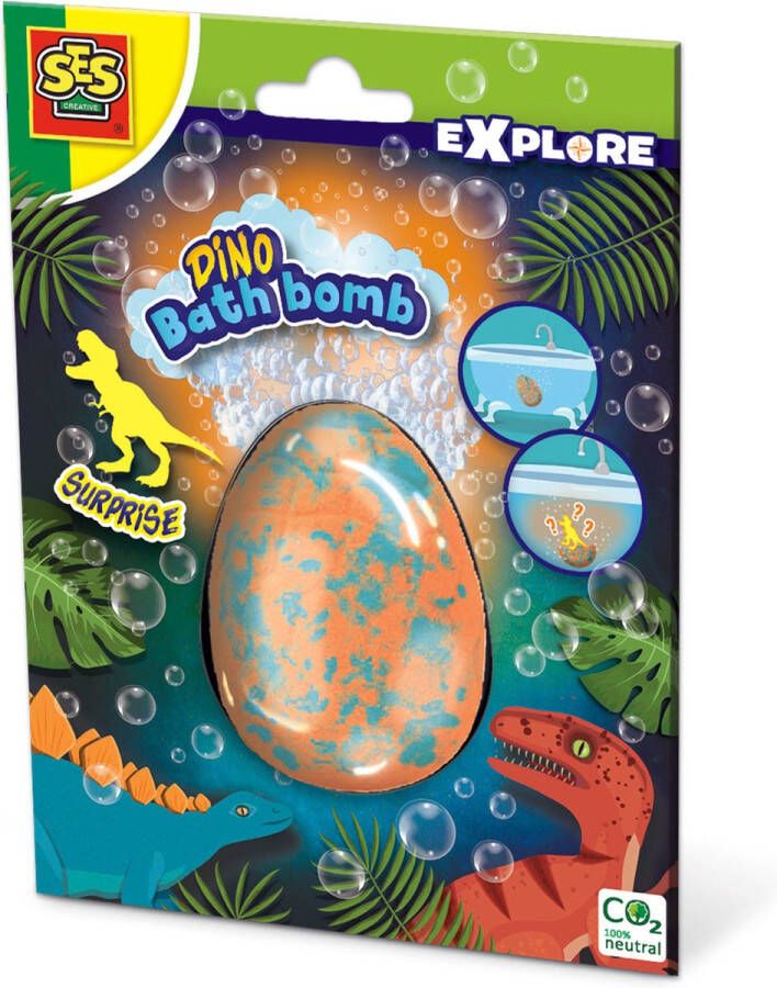 SES Explore Dino bad bruisbal surprise grote bruisbal cosmetisch getest Dinosaurus Badspeelgoed