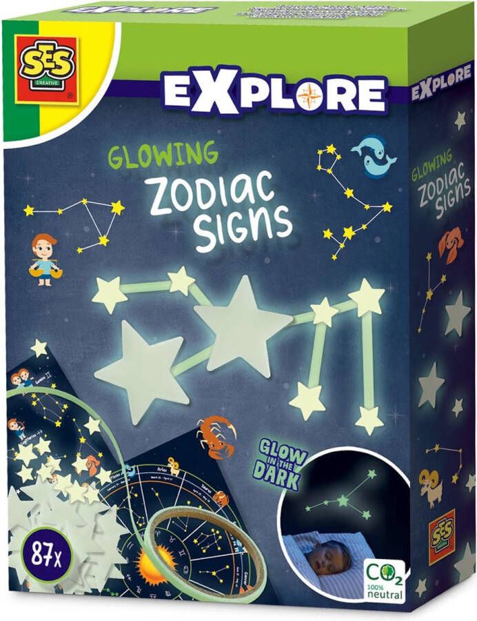 SES Explore Glowing sterrenbeelden glow in the dark sterren en tape