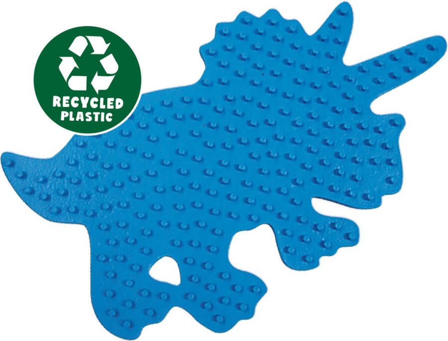 SES Green Beedz Legbord triceratops dino strijkkralen grondplaat dinosaurus gemaakt van gerecycled kunststof Dinosaurus Speelgoed