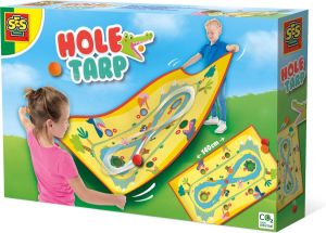 SES Hole tarp Wildwaterbaan groot speeldoek met 2 splash water ballen 2 tot 4 spelers stimuleert samen spelen en buiten spelen