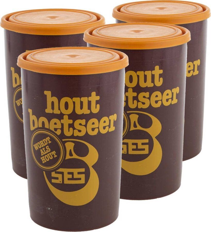 SES HOUTBOETSEER met ongekende mogelijkheden- poeder en spatel 4 stuks van 300 gr knutselen met kinderen