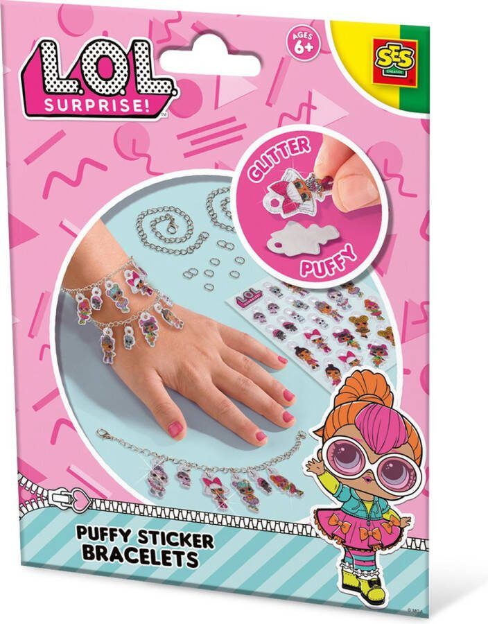 SES L.O.L. Puffy sticker armbanden armbandjes maken meisjes met puffy stickers genoeg voor 2 armbandjes knutselen meisjes
