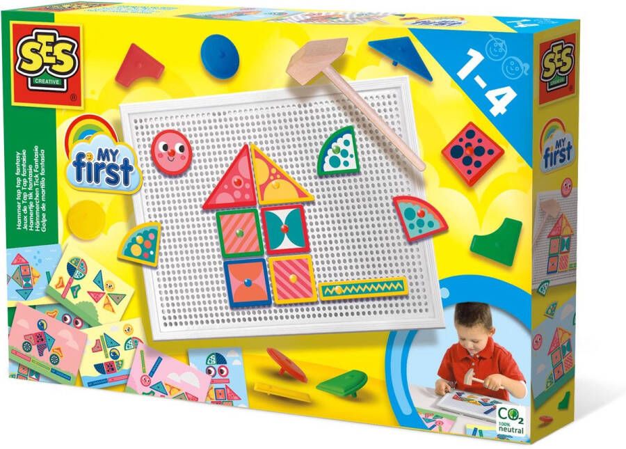 SES My First Hamertje Tik fantasie Montessori set met stickers inclusief hamer