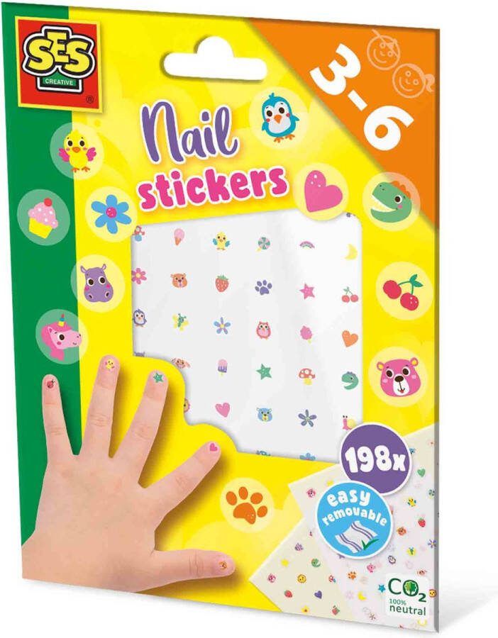 SES Nagelstickers 198 nageltransfers makkelijk aan te brengen met water makkelijk te verwijderen geschikt voor jonge kinderen