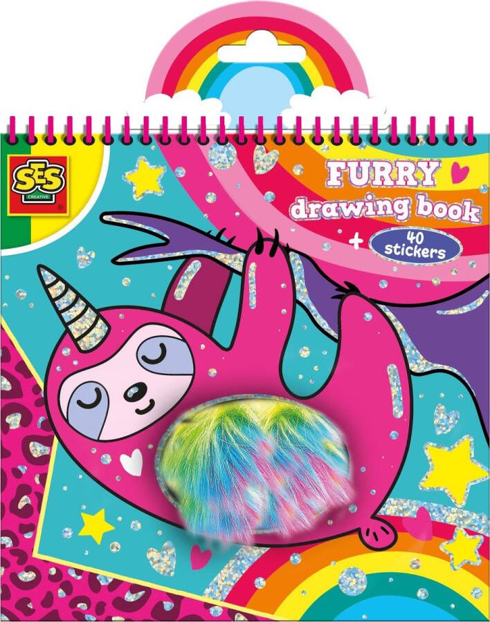 Pakhuis Ses Creative Kleurboek Dieren Met Stickers Meisjes Multicolor