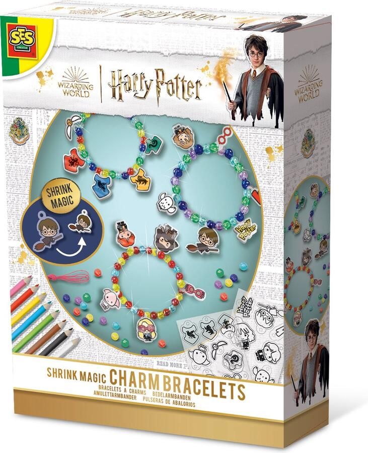 SES Harry Potter Magische armbanden set Maak je eigen sieraden armbandjes maken kralenmix krimpfolie en potloden