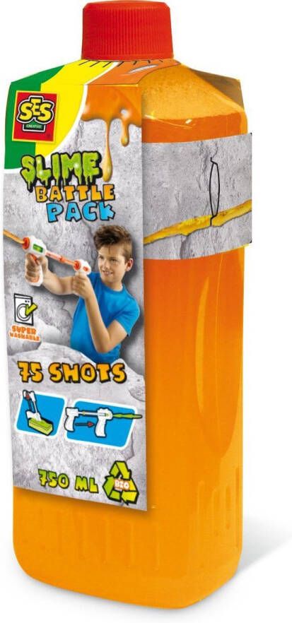 Ses Slime battle navulling neon oranje 750ml