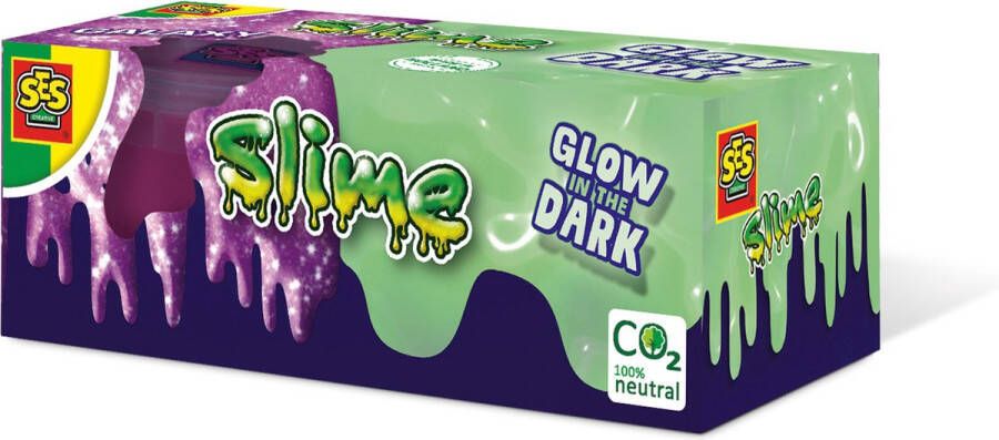 SES Slime Glow in the dark 2x120gr kant en klaar slijm in 2 kleuren en diktes goed uitwasbaar veilig voor kinderen