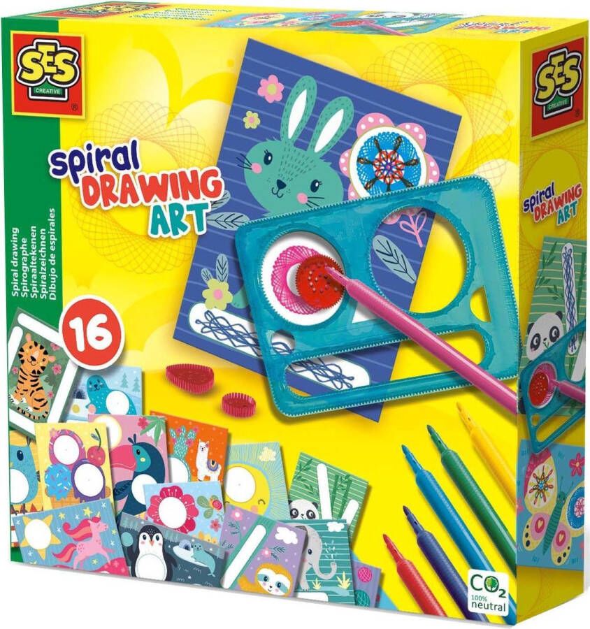 SES Creative spiraal-tekenset met kaarten junior 25-delig
