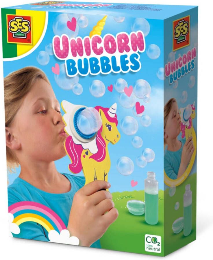 SES Unicorn Bubbles sterk bellenblaassop gemakkelijk afwasbaar unicorn thema
