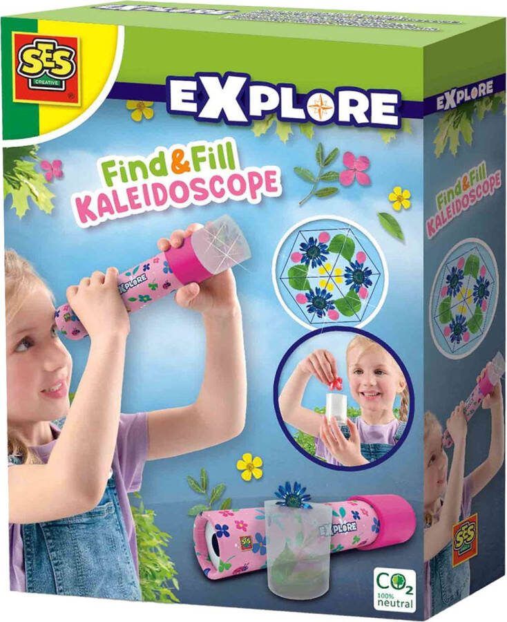 SES Vind en vul caleidoscoop maak je eigen caleidoscoop met de natuur STEM speelgoed experimenteerset