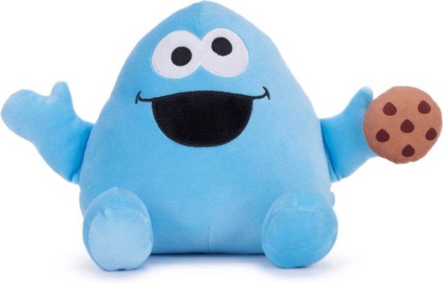 Sesamstraat Cookie Monster Squashy Podgies Pluche Knuffel 25 cm {Sesamestreet squishy Plush Toy Speelgoed Knuffeldier Knuffelpop voor kinderen jongens meisjes Cookie Monster Elmo Oscar Mopperkont Bert Ernie Grover}