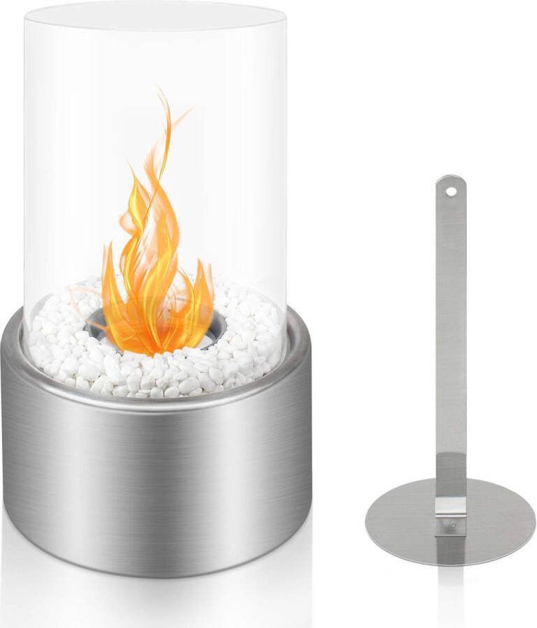 SET interior Tafelhaard Terrashaard Sfeerhaard Bio Ethanol Haard Buitenhaard Openhaard Verwarming voor binnen en buiten gebruik
