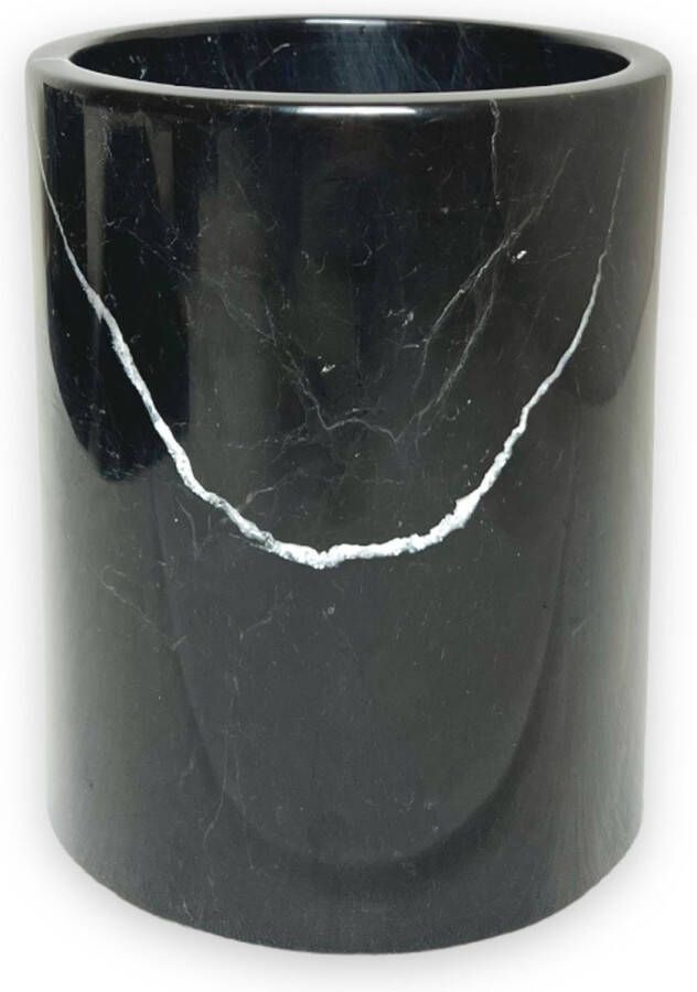 SET interior Zwart Marmer Vaas ⌀12x18cm Marmer Wijnkoeler Keukengerei houder Marmer