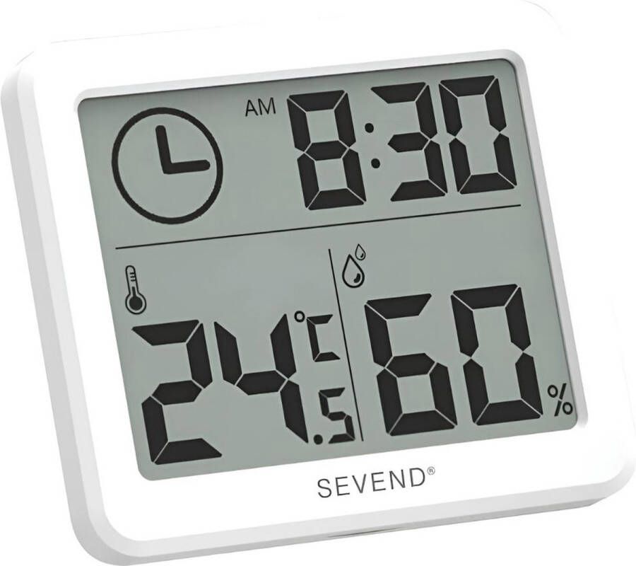 Sevend Temperatuurmeter binnen Hygrometer Luchtvochtigheidsmeter Incl CR2032 batterij