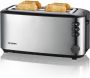 Severin Toaster AT 2509 hoogwaardige warmte-isolerende en dubbelwandige edelstalenbehuizing met opzethouder voor broodjes ruimte voor maximaal 4 plakken brood - Thumbnail 1