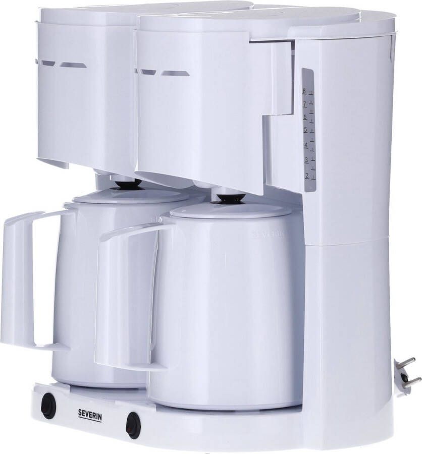 Severin Duo Koffiezetapparaat 2x 8 Koppen KA 9314 wit